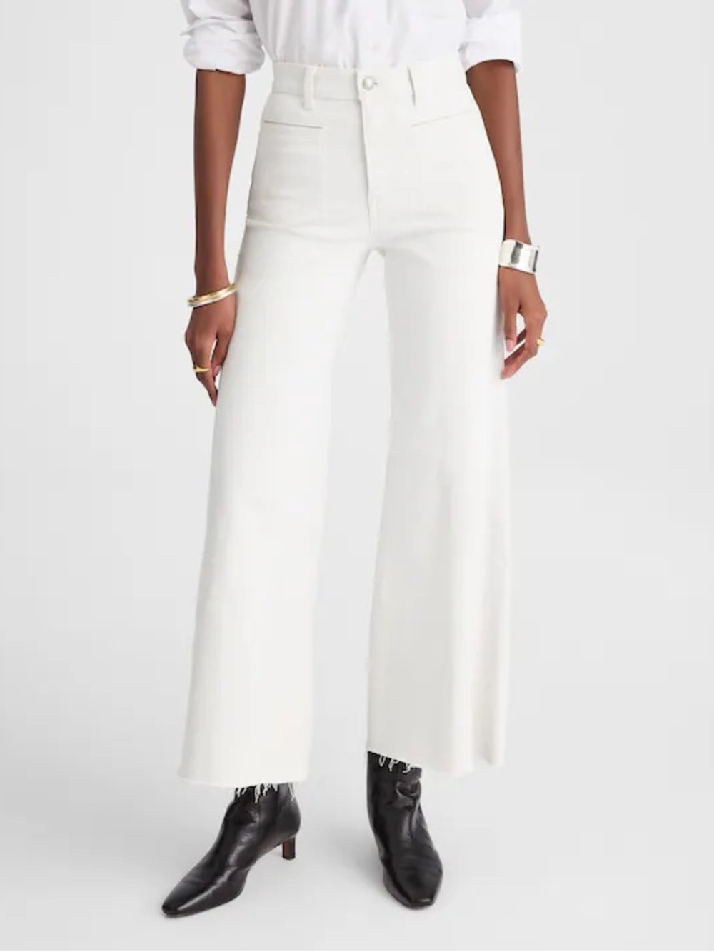 Madewell Stretch Flared Wide-Leg Crop Jeans NWT‎